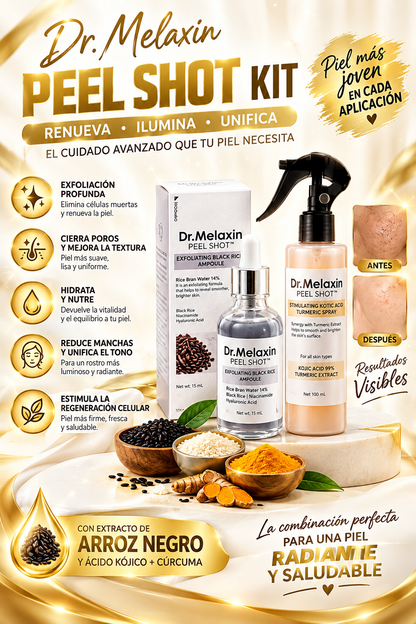 KIT MELAXIN (ACLARANTE + EXFOLIANTE ARROZ NUEVA FORMULA)